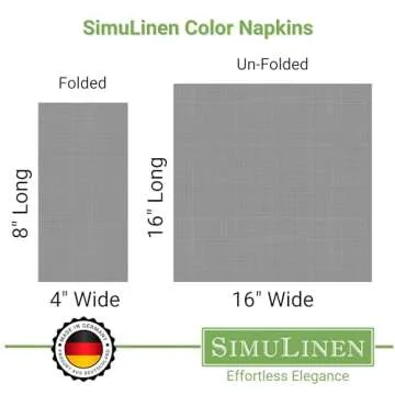 SimuLinen Light Blue Linen Feel Disposable Dinner Napkins - Cloth-Like Kosher Napkins for Celebrations, Weddings, and Showers, 16"x16", Box of 50