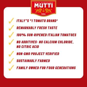 Mutti Tomato Puree - 100% Italian, Vegan & Gluten Free