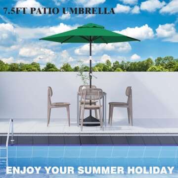 AreShark 7.5FT Patio Umbrella - Ultimate Outdoor Shade Solution