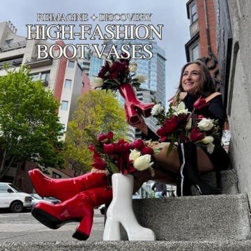 Reimagine Discovery Black Boot Vase for Stylish Home Decor