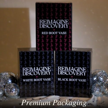 Reimagine Discovery Black Boot Vase for Stylish Home Decor