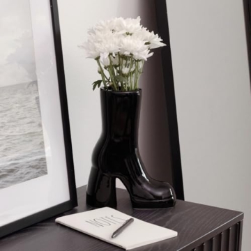 Reimagine Discovery Black Boot Vase for Stylish Home Decor