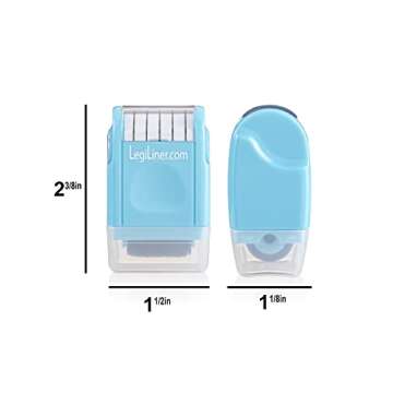 LEGILINER Music Staff (Lt. Blue) 5-Line Teacher Stamp – Rolling Ink Pattern for Music & Handwriting. Classroom & Home Use. Refillable Ink Music Writing Practice Roller Stamp.