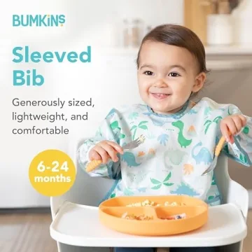 Bumkins Sleeved Bib for Toddler Feeding Must Have