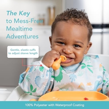 Bumkins Sleeved Bib for Toddler Feeding Must Have