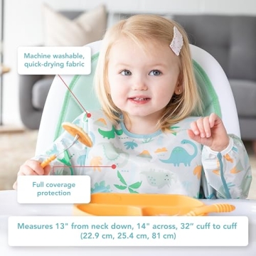 Bumkins Sleeved Bib for Toddler Feeding Must Have