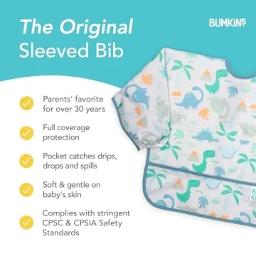 Bumkins Sleeved Bib for Toddler Feeding Must Have