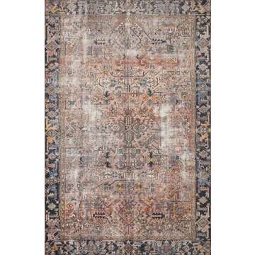 Loloi Chris Loves Julia Jules Collection JUL-02 Terracotta/Multi 5'-0'' x 7'-6'', .13" Pile Height, Area Rug