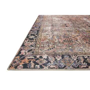 Loloi Chris Loves Julia Jules Collection JUL-02 Terracotta/Multi 5'-0'' x 7'-6'', .13" Pile Height, Area Rug