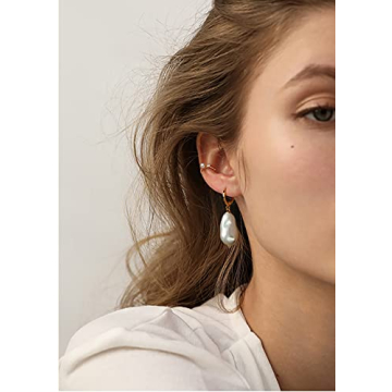 14k Gold Baroque Pearl Earrings – Elegant & Versatile Jewelry