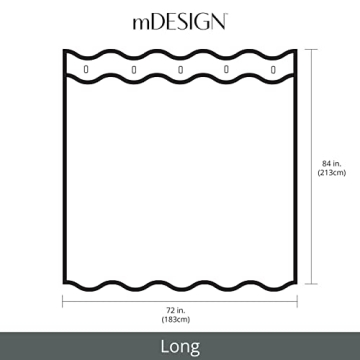 Luxury Waffle Knit Shower Curtain for Tall Ceilings