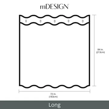 Luxury Waffle Knit Shower Curtain for Tall Ceilings