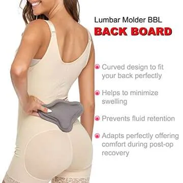 Lipo Foam Back Board Lumbar Molder BBL Backboard Compression Liposuction Post Surgery Supplies Tabla Moldeadora (Grey)