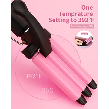 Mini 3 Barrel Curling Iron for Gorgeous Beachy Waves