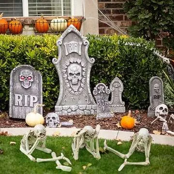 Thyle Halloween Skeleton Statues for Spooky Decor