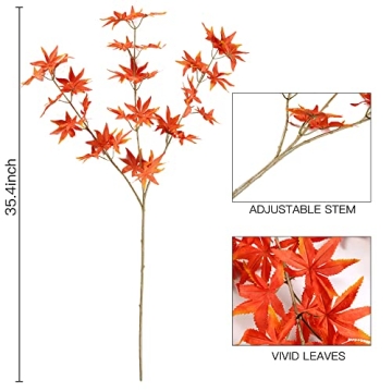 Sggvecsy Fall Maple Leaves for Home Decor - 4Pcs Package