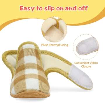 LeIsfIt Toddler Slippers Boys Girls House Slippers Kids Winter Boots Warm Lightweight House Shoes wi...