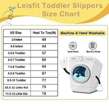 LeIsfIt Toddler Non-Slip Warm Slippers for Kids