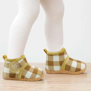 LeIsfIt Toddler Non-Slip Warm Slippers for Kids