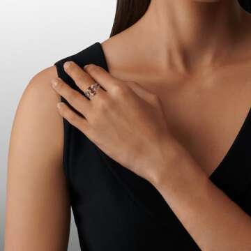 YURSHJAM Designer 11MM CZ Statement Ring for Women - Trendy Gift Jewelry