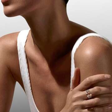 YURSHJAM Stylish 11MM CZ Statement Ring for Women