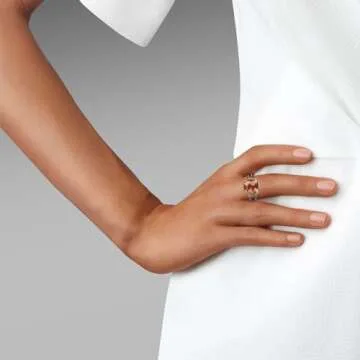 YURSHJAM Stylish 11MM CZ Statement Ring for Women