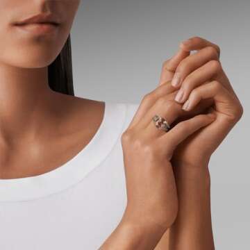 YURSHJAM Stylish 11MM CZ Statement Ring for Women