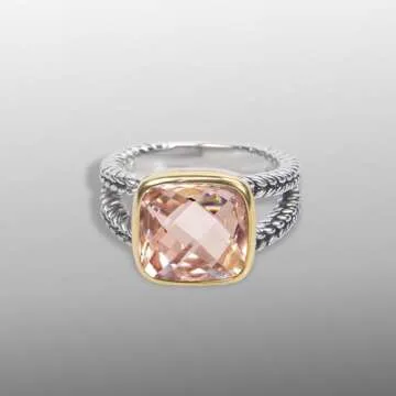 YURSHJAM Stylish 11MM CZ Statement Ring for Women