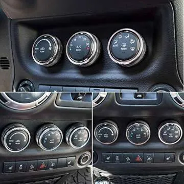 Premium Audio Button Cover Trim for Jeep & Dodge Models
