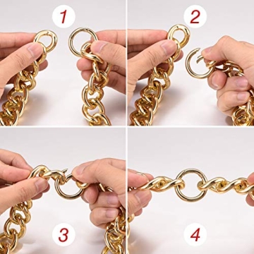 Gold Chunky Choker Chain Necklace for Women, 23mm Stylish Design