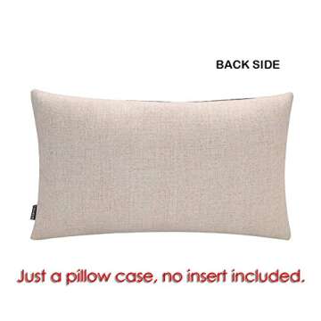 TRENDIN Decorative Throw Pillow Cover 20x12 inch Rustic Look Black Welcome to Our Porch Cushion Case Rectangular Shape PL347TR