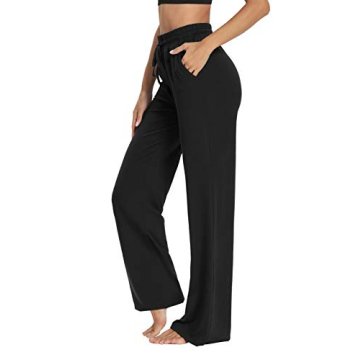 Sarin Mathews Women's Wide Leg Yoga Pants with Pockets