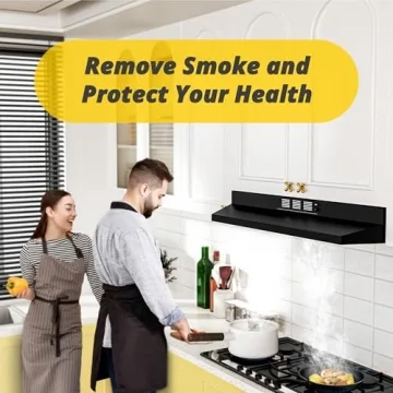 36 inch FIREGAS Black Range Hood - Ducted/Ductless