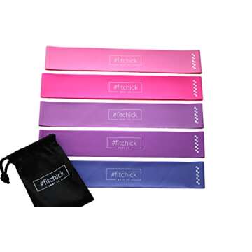 #fitchick Body Co Fitness Band Set of 5 - Best Exercise Bands for Resistance Training, Strength Trai...