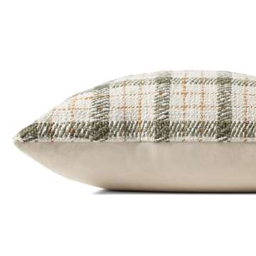 Loloi Chris Loves Julia Walter 18 Inch Green/Ivory Throw Pillow