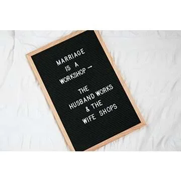 Word up Premium Felt Letter Board (12x18, Reversible/Two Sided Oak Frame with White and Black Felt) Comes with Black and White Characters and Emojis