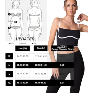 Move With You Sleeveless Spaghetti Strap Padded Sports Bra Tank Tops Square Neck Double Layer Workout Fitness Basic Crop Tops(Black,S)