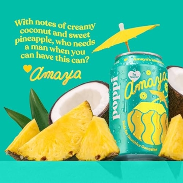 Poppi Sparkling Prebiotic Soda - Amaya’s Island Colada 12 Pack