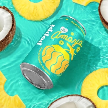 Poppi Sparkling Prebiotic Soda - Amaya’s Island Colada 12 Pack