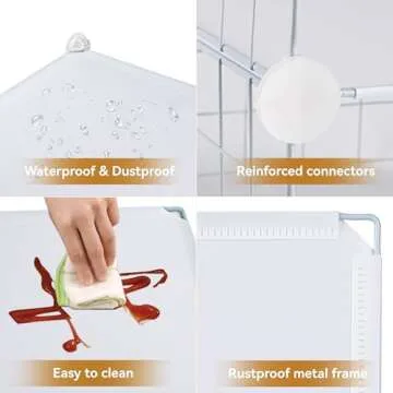 TUMUCUTE Closet Organizer,6-Cube Closet Organizers and Storage,Closet Cabinet Metal Shelf Rack Storage Shelves Bookshelf,Toy Organizers and Storage Bins