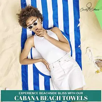 Beach Towel | 100% Cotton Cabana Stripe Beach Towels 60 x 30 Inch| Quick Dry, Lightweight Pack of 4 Large Bath Towel for Beach, Pool, Bathroom, SPA,Gym,Yoga and Beach Blanket|Yellow