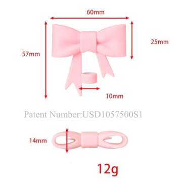 10mm Bow Shape Straw Topper for Stanley Cup (Pink)