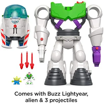 Fisher-Price Imaginext Toy Story Buzz Lightyear Robot Playset for Kids