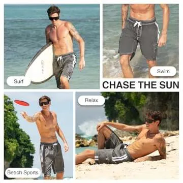 Kanu Surf Men's Barracuda Swim Trunks (Regular & Extended Sizes), Charcoal, 4X