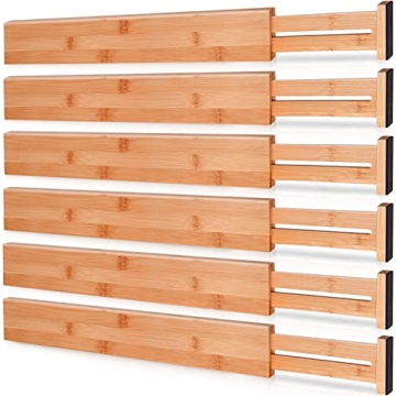 Toydoooco Bamboo Drawer Dividers for Organized Spaces