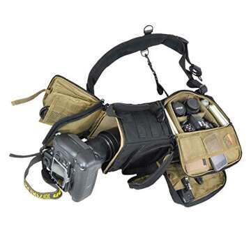 HAZARD 4 Evac Photo-Recon(TM) Photo Sling Pack w/MOLLE (R) - Black, 18.1" L x 6.3" W x 4.7" D