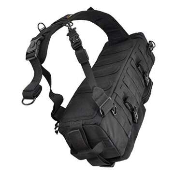 HAZARD 4 Evac Photo-Recon(TM) Photo Sling Pack w/MOLLE (R) - Black, 18.1" L x 6.3" W x 4.7" D