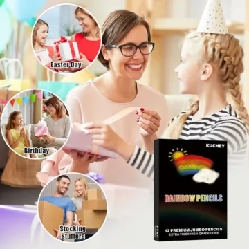 12 Rainbow Pencils Creative Gift for All Ages