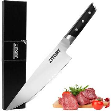 Premium Kitory Japan 8" Gyutou Chef Knife - Forged High Carbon Steel