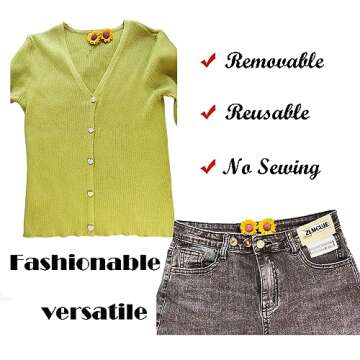 ZLMCUJE Instant Buttons – No Sew, Reusable Fashion Fixes